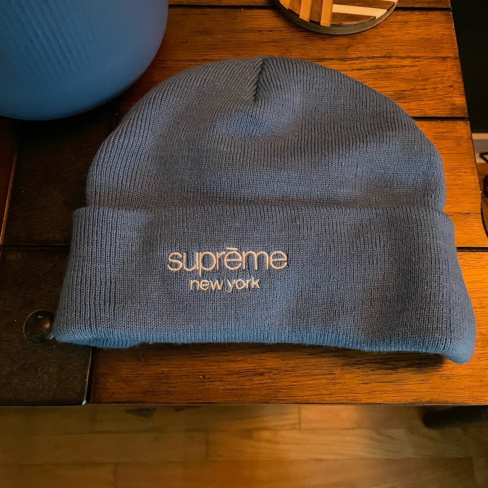 Supreme Sky Blue Knit Hat
